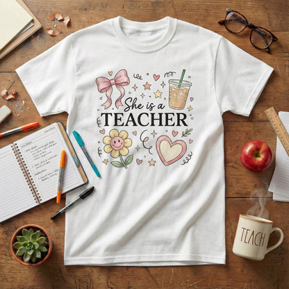 She Is a Teacher Cute Tee