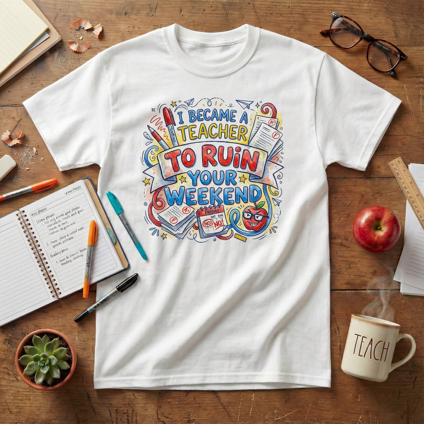 I Became a Teacher to Ruin Your Weekend Tee