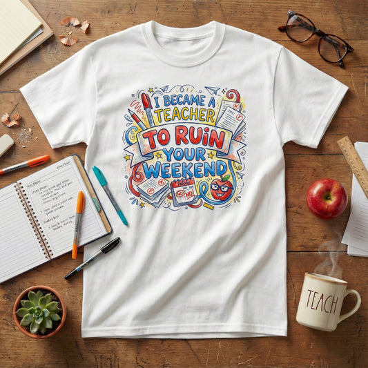 I Became a Teacher to Ruin Your Weekend Tee