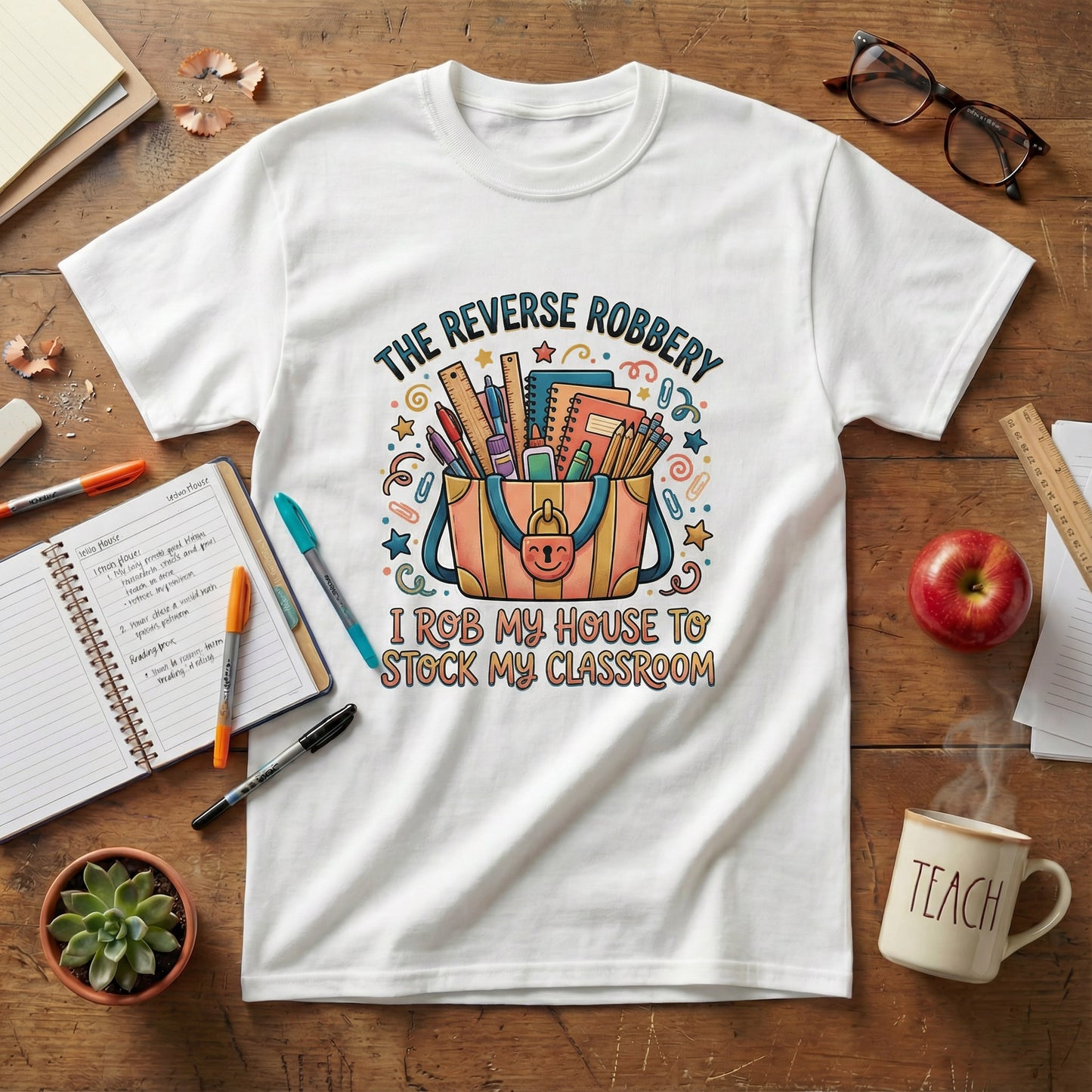 Reverse Robbery Teacher Tee