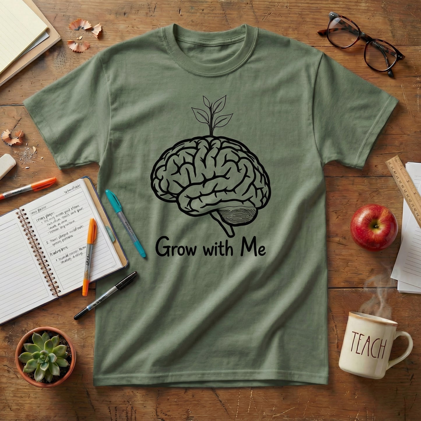 Grow With Me Teacher Tee