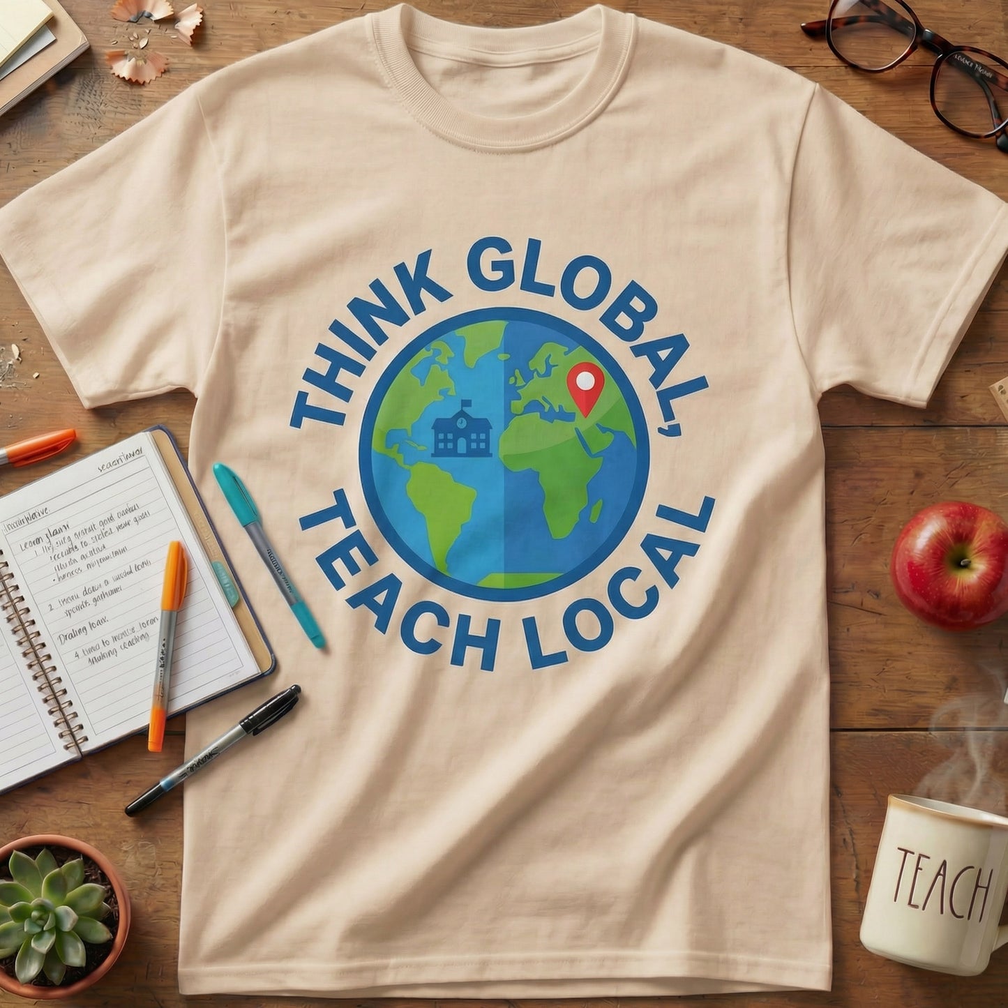 Think Global Teach Local Tee