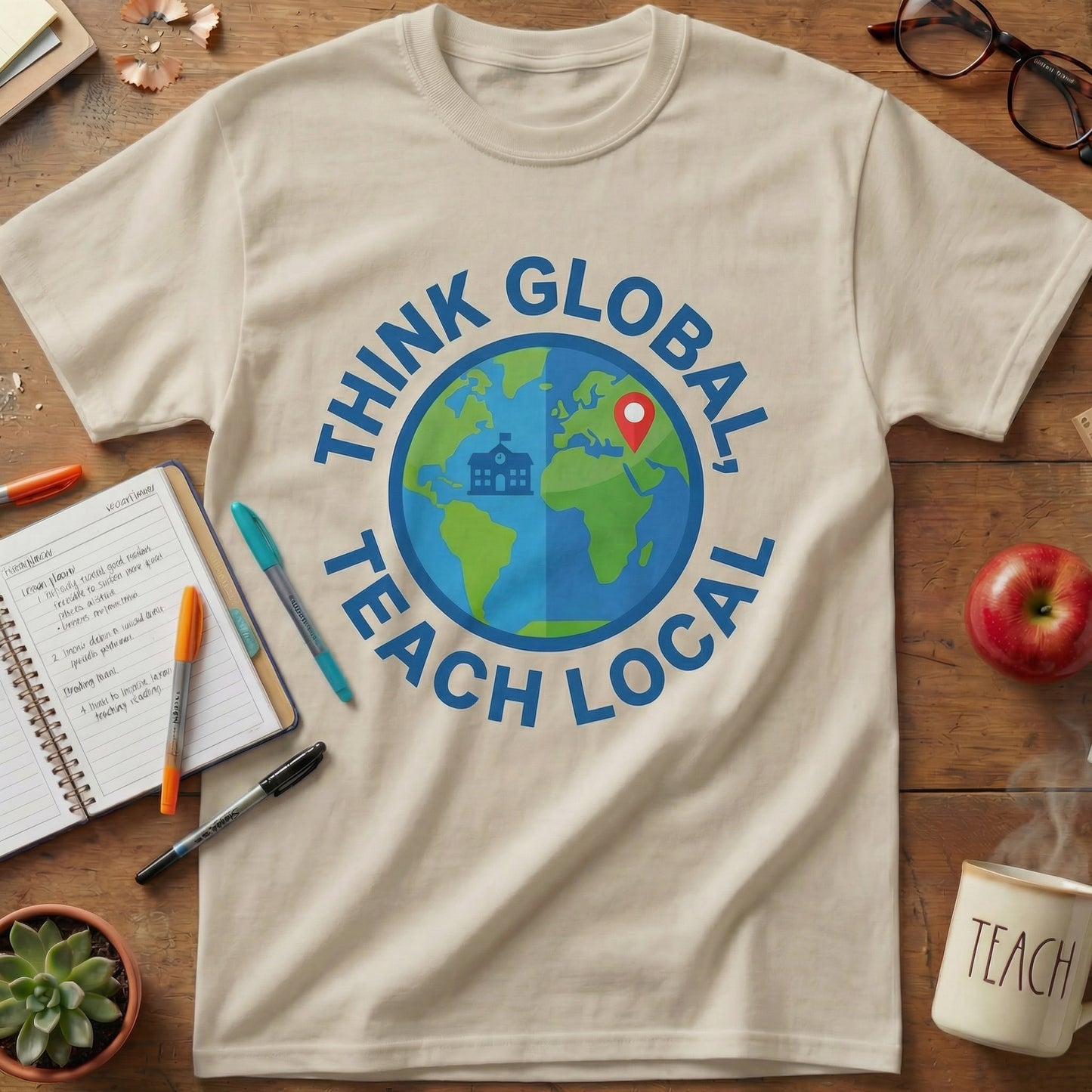 Think Global Teach Local Tee