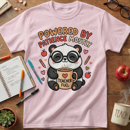 Powered by Patience Teacher Tee