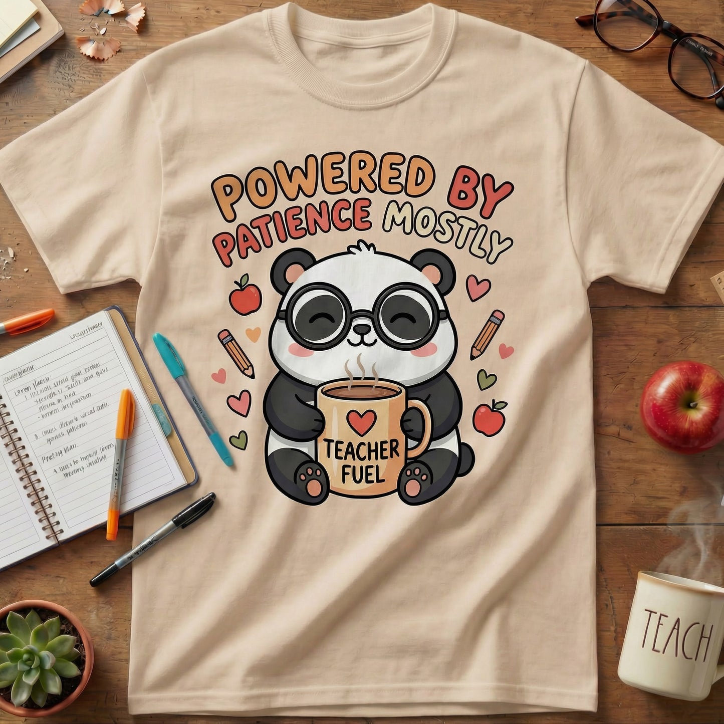 Powered by Patience Teacher Tee