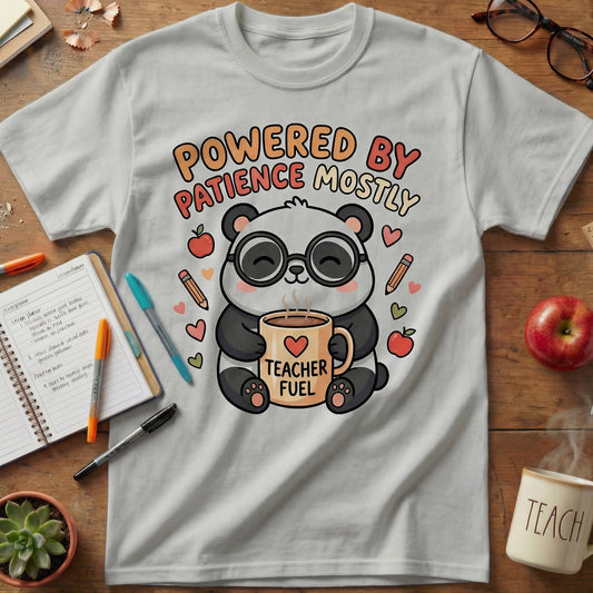 Powered by Patience Teacher Tee