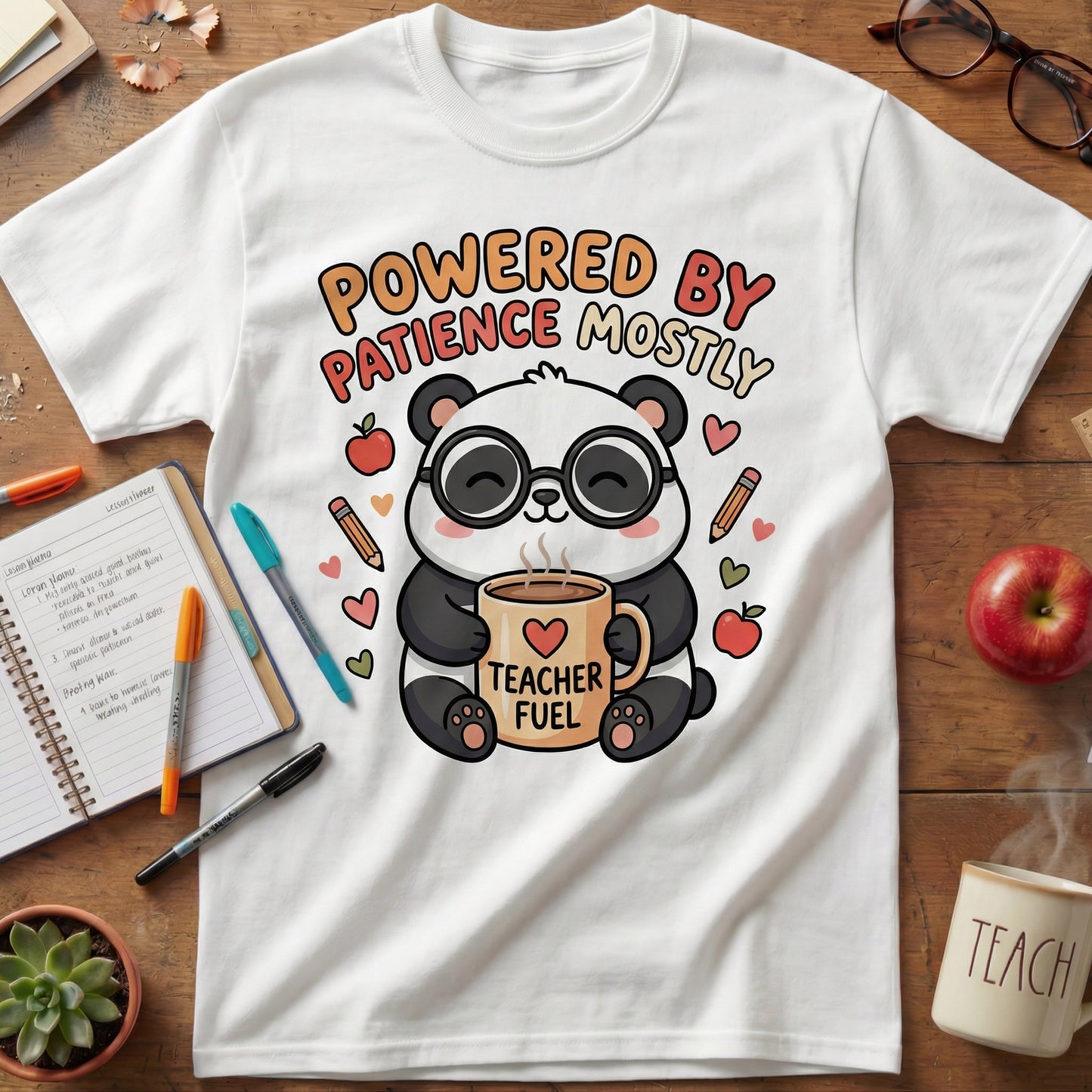 Powered by Patience Teacher Tee
