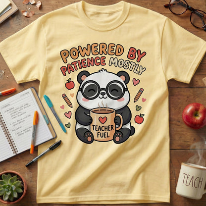 Powered by Patience Teacher Tee
