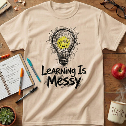 Learning Is Messy Lightbulb Unisex T-shirt
