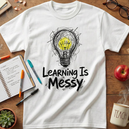 Learning Is Messy Lightbulb Unisex T-shirt