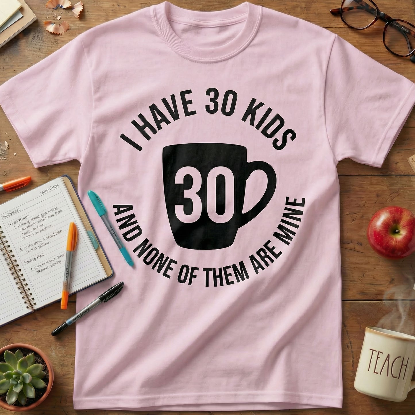 30 Kids Teacher Coffee Tee