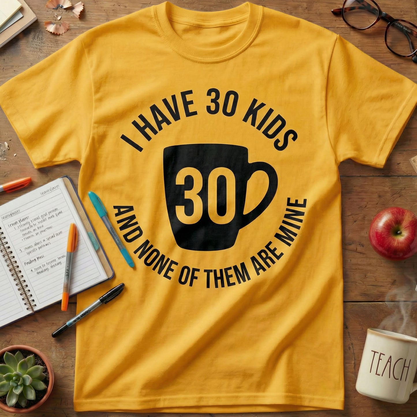 30 Kids Teacher Coffee Tee