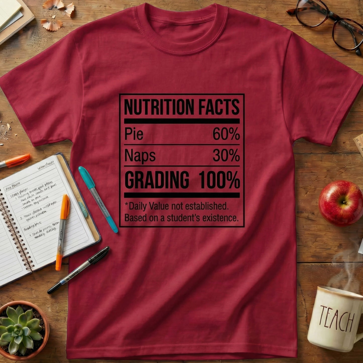 Grading Nutrition Facts Teacher Tee