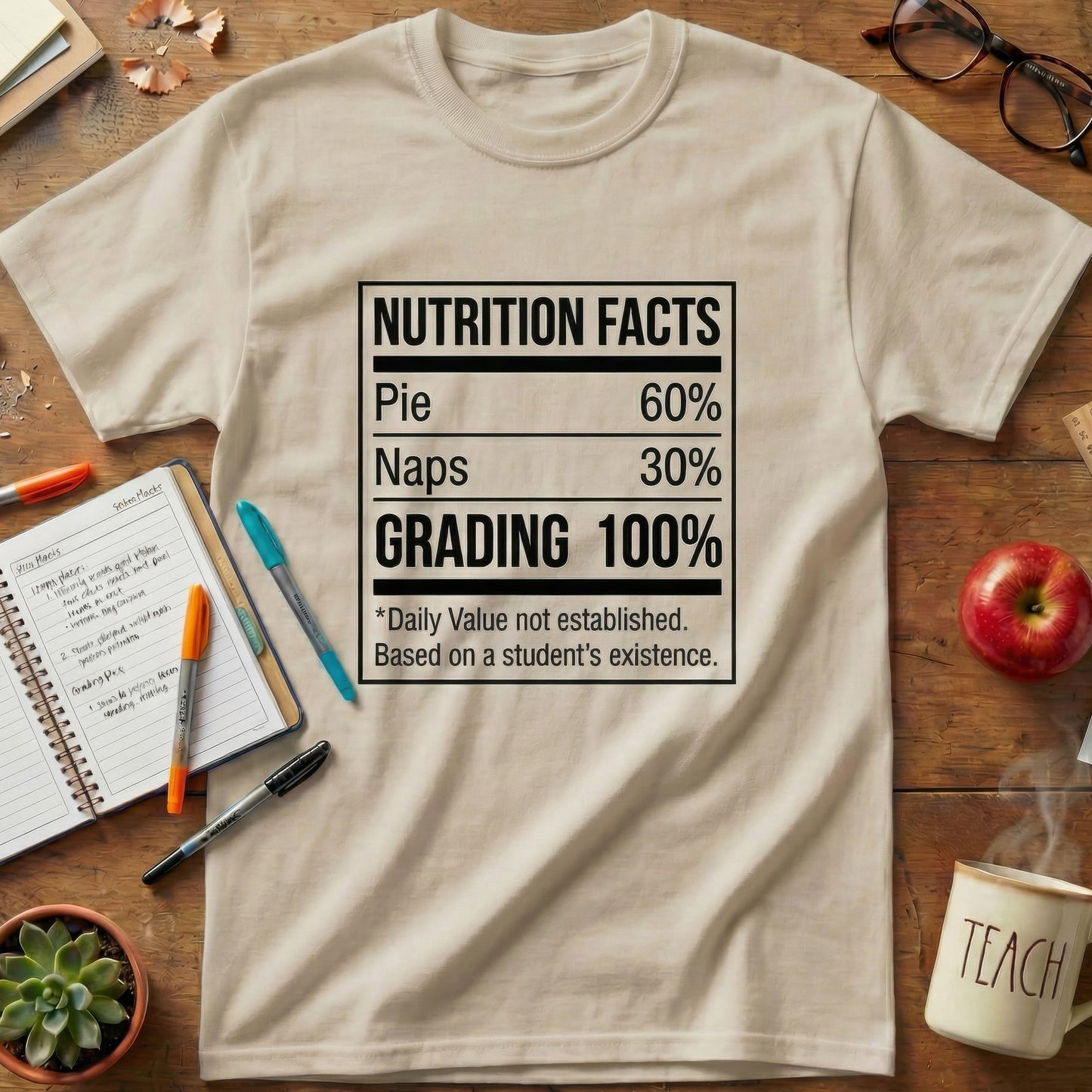 Grading Nutrition Facts Teacher Tee