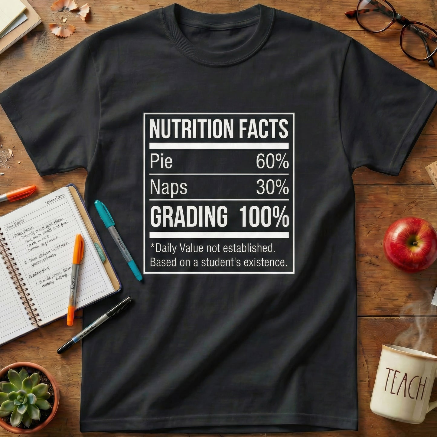 Grading Nutrition Facts Teacher Tee