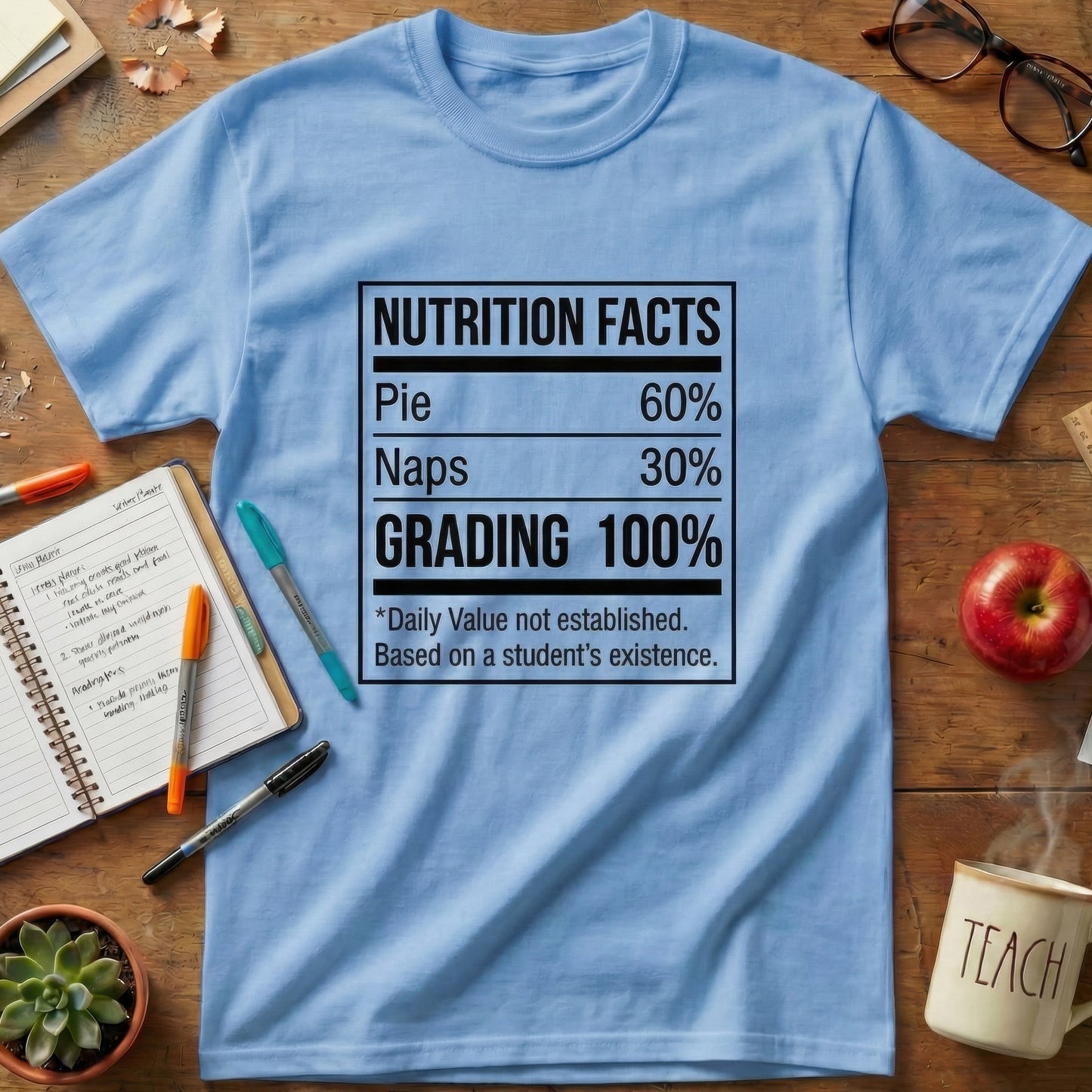 Grading Nutrition Facts Teacher Tee