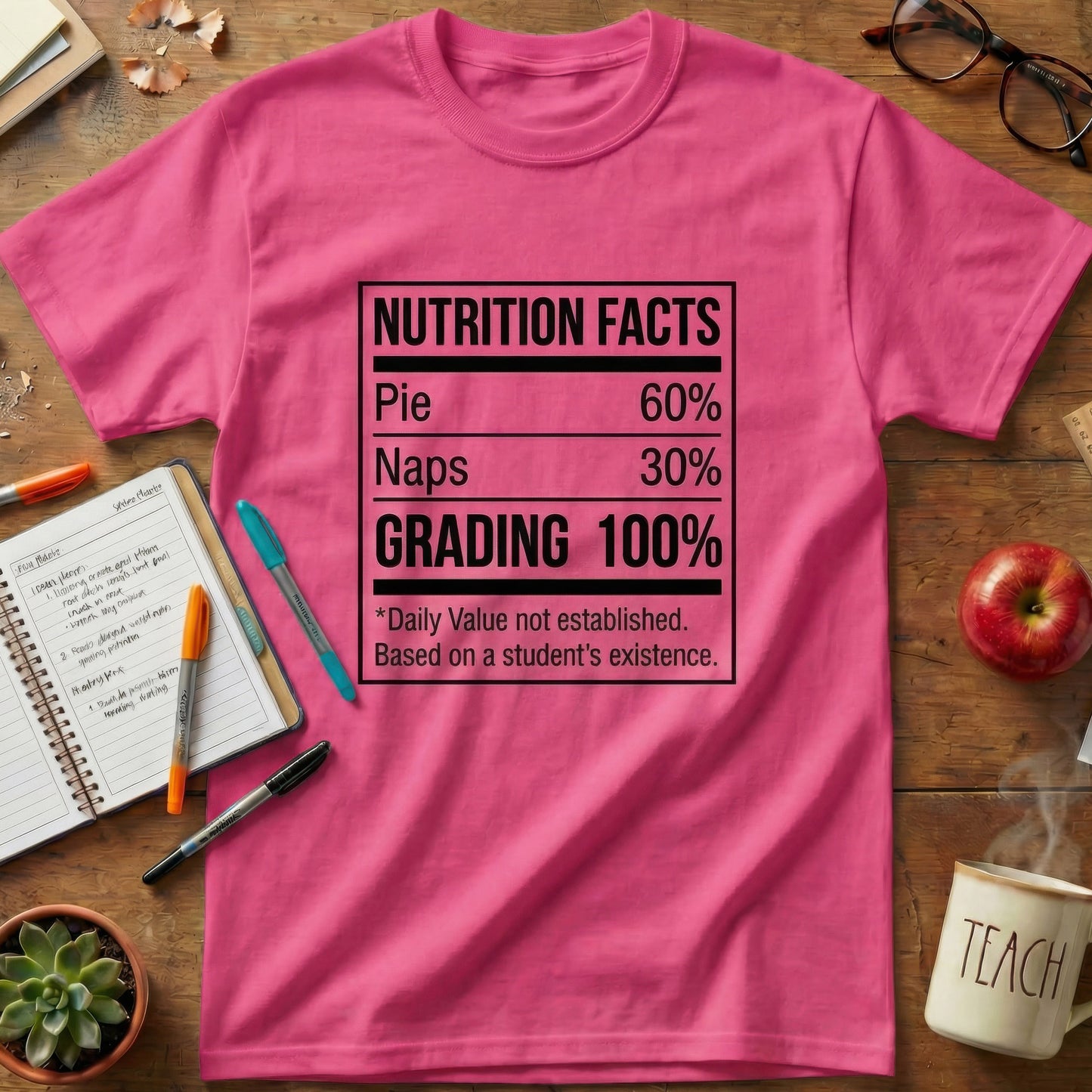 Grading Nutrition Facts Teacher Tee