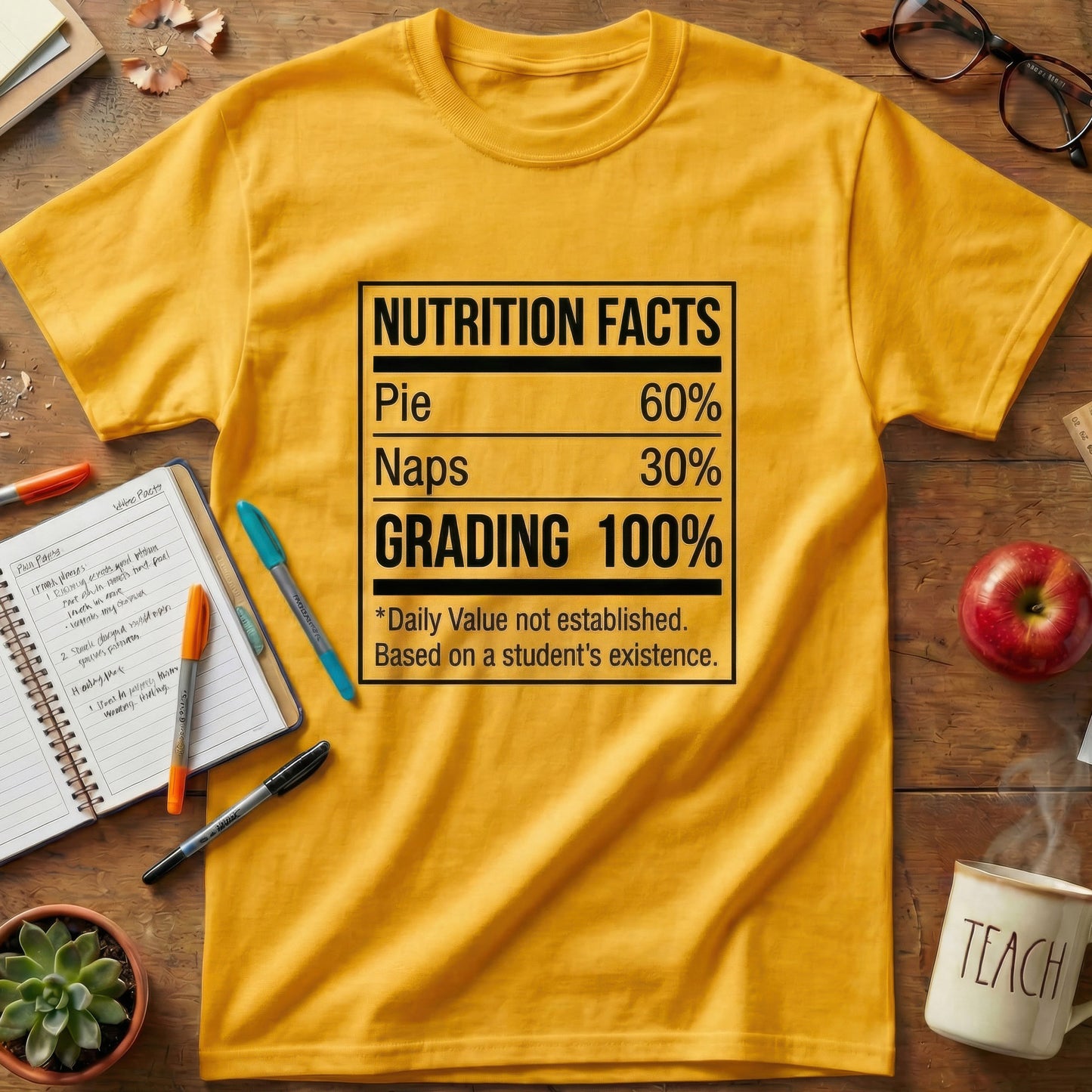 Grading Nutrition Facts Teacher Tee