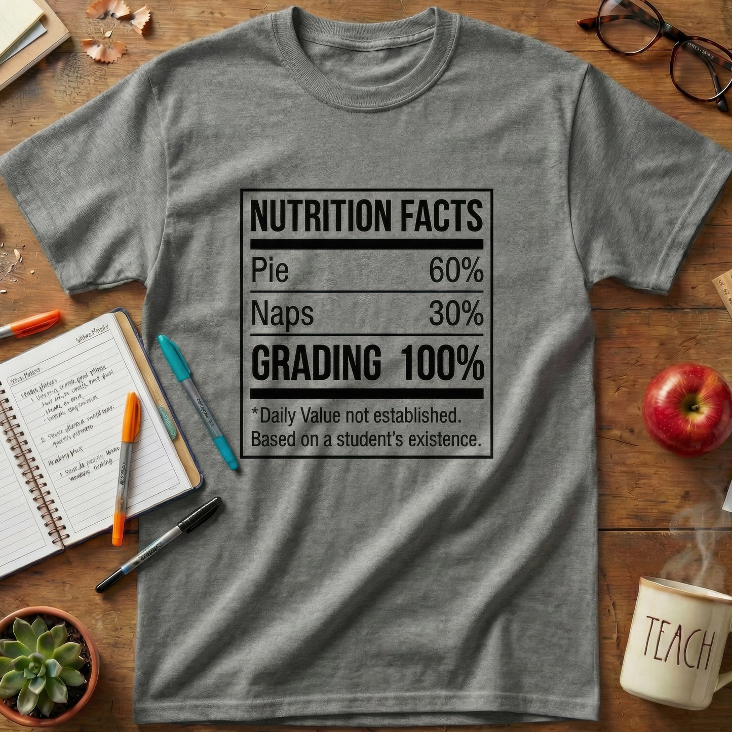 Grading Nutrition Facts Teacher Tee