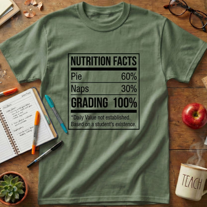 Grading Nutrition Facts Teacher Tee