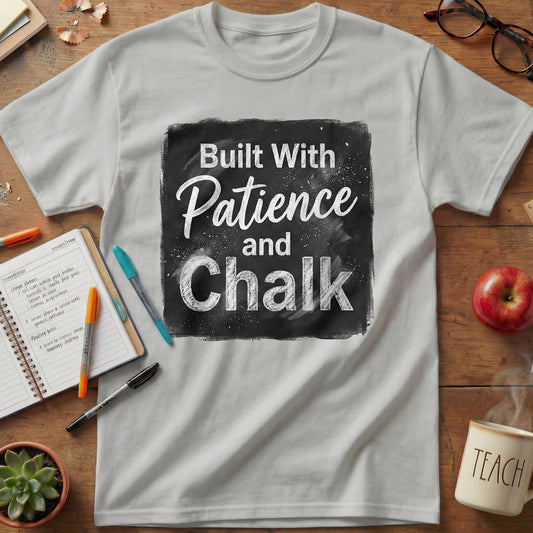 Built With Patience & Chalk Unisex T-Shirt (Bright Ver)