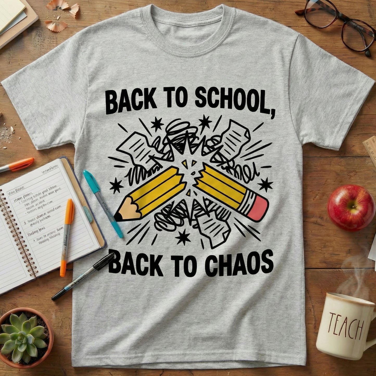 Back to Chaos Teacher Tee