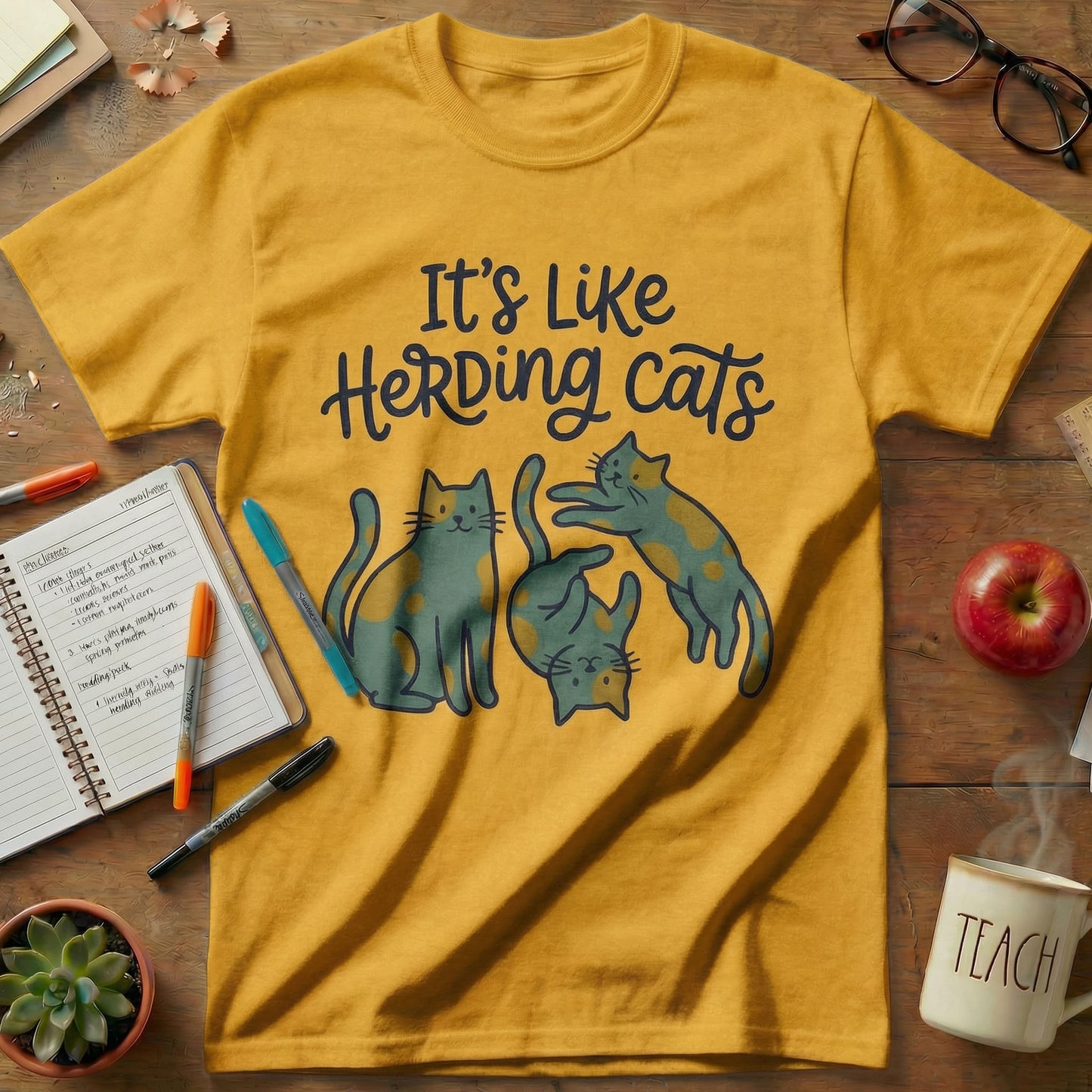 Herding Cats Teacher Tee