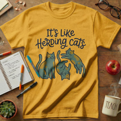 Herding Cats Teacher Tee