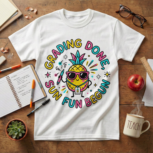 Sun Fun Begun Teacher Tee