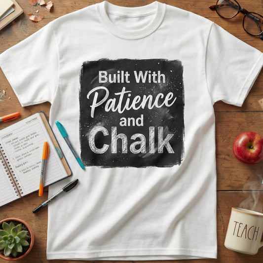 Built With Patience & Chalk Unisex T-Shirt (Bright Ver)