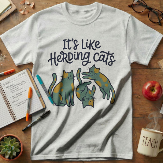 Herding Cats Teacher Tee