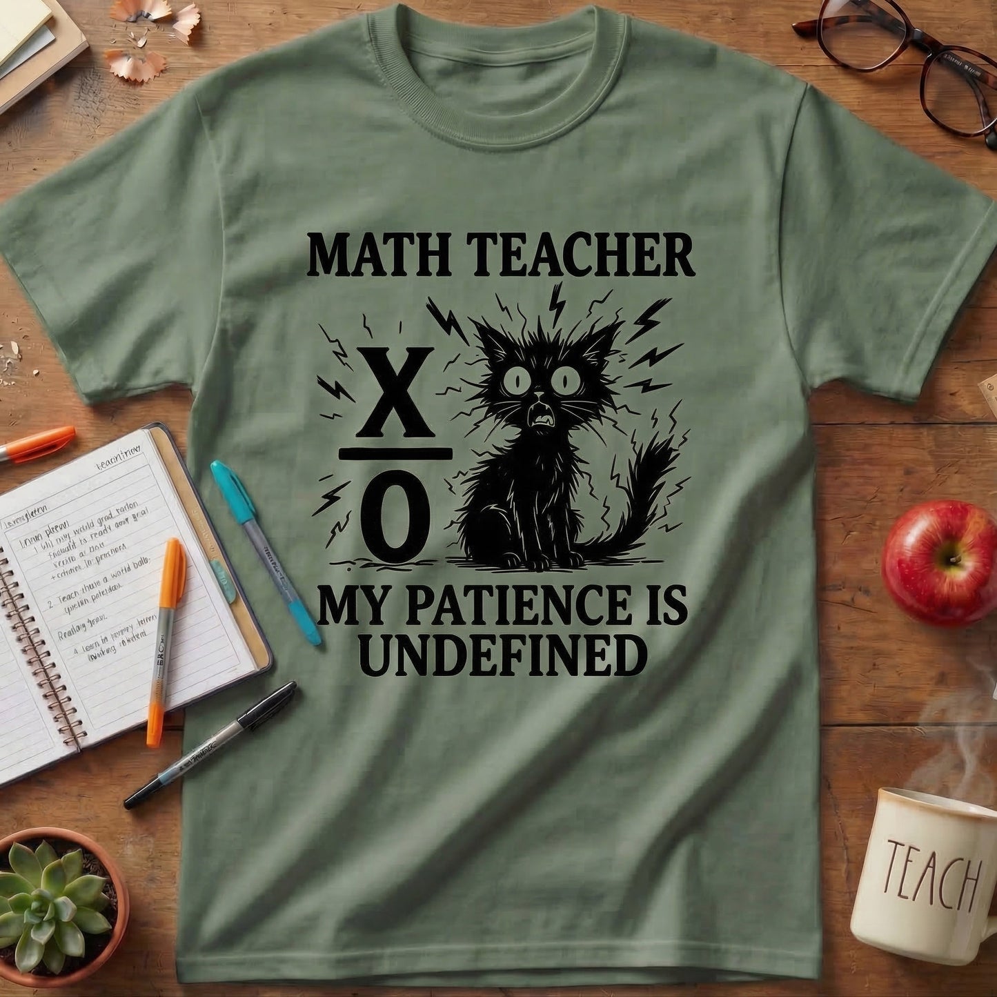 Math Teacher “My Patience Is Undefined” T-Shirt