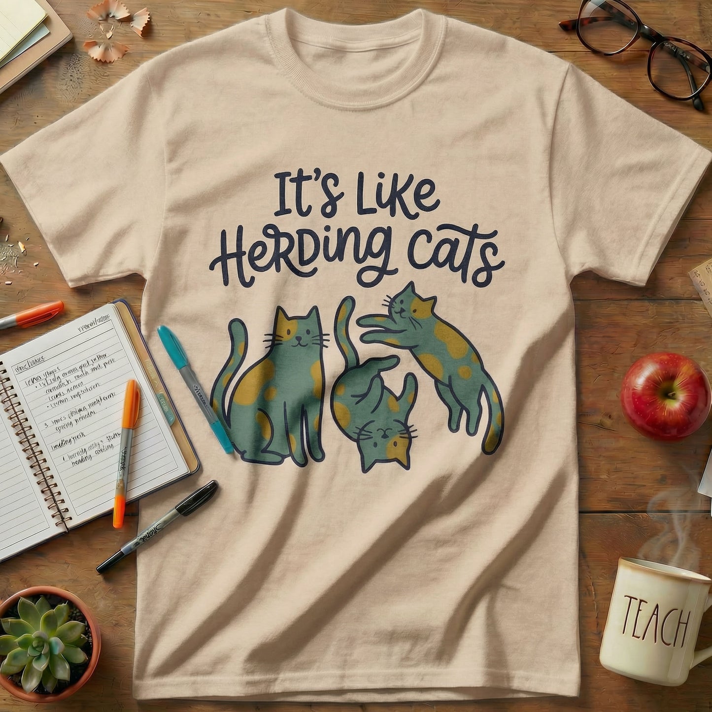 Herding Cats Teacher Tee