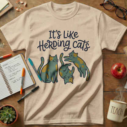 Herding Cats Teacher Tee