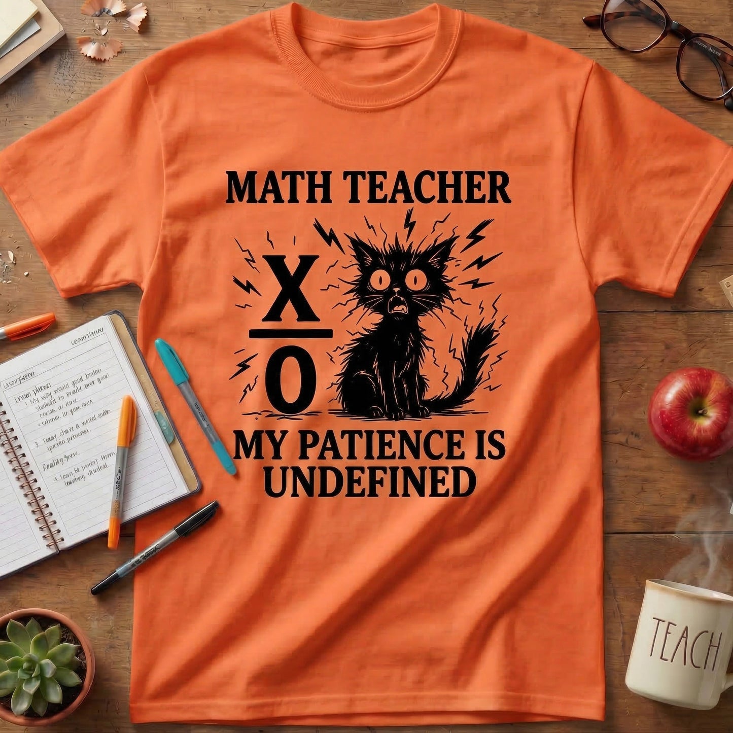 Math Teacher “My Patience Is Undefined” T-Shirt