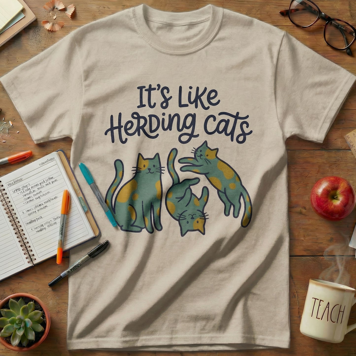 Herding Cats Teacher Tee