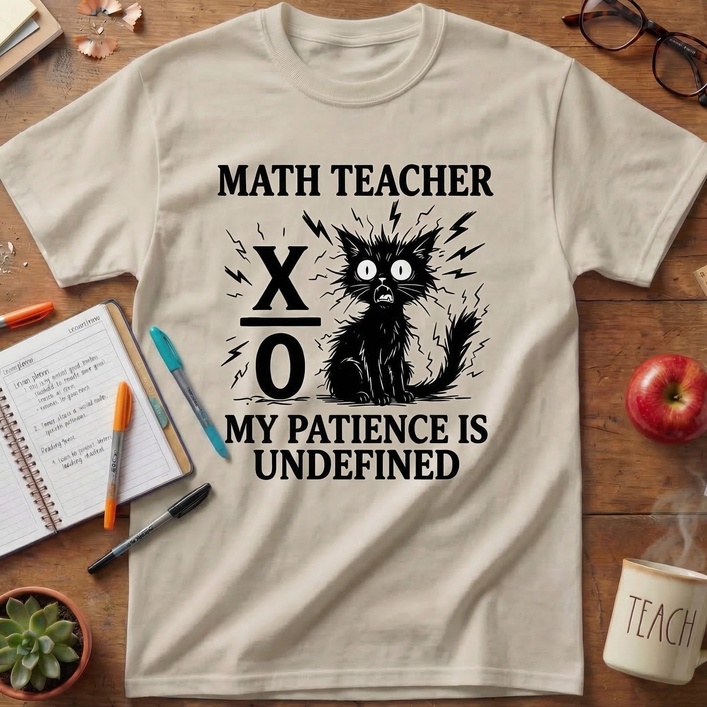 Math Teacher “My Patience Is Undefined” T-Shirt