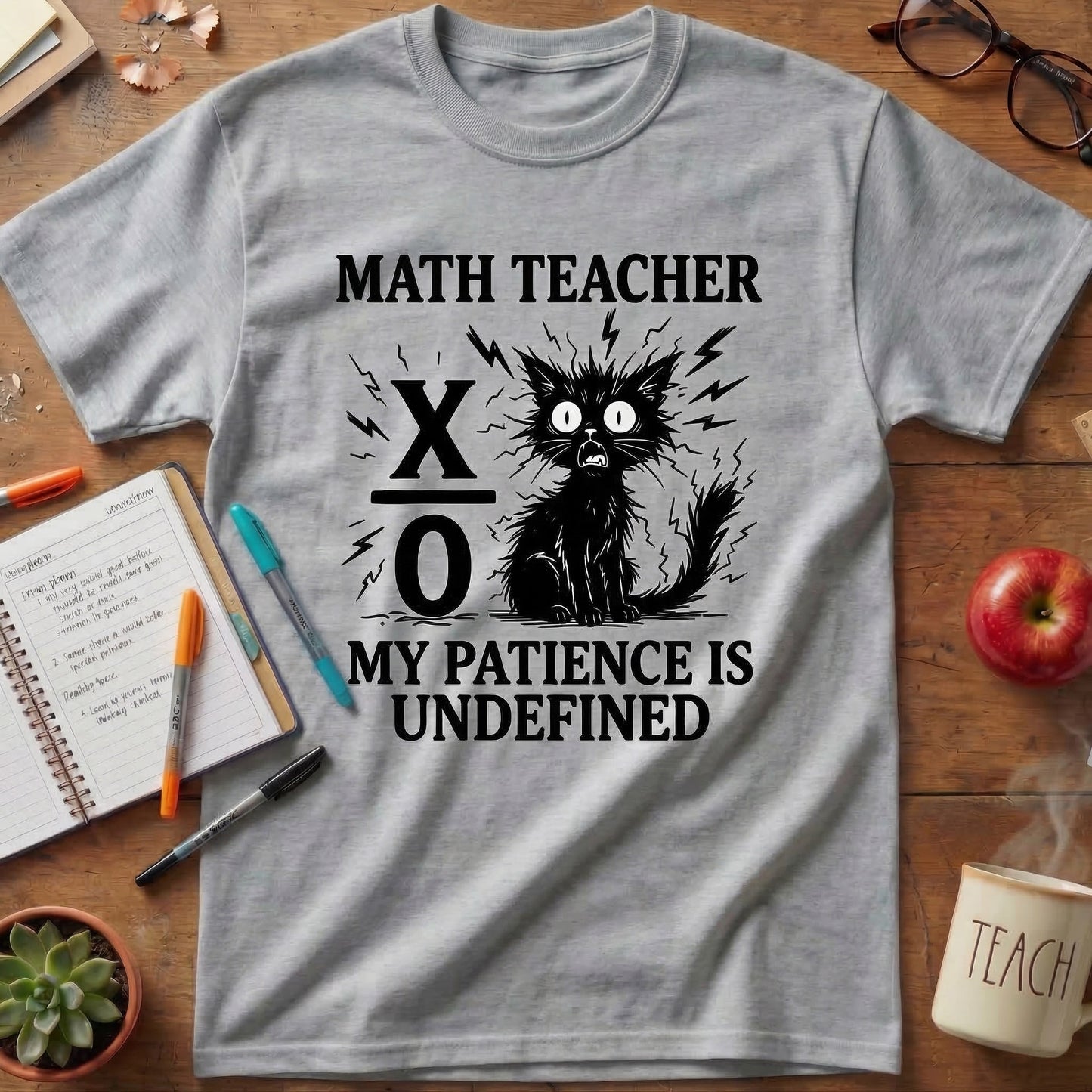 Math Teacher “My Patience Is Undefined” T-Shirt