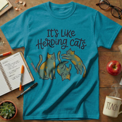 Herding Cats Teacher Tee