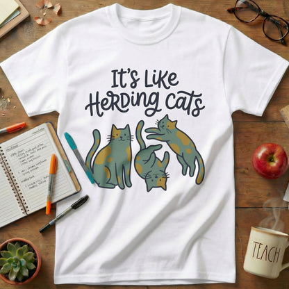 Herding Cats Teacher Tee