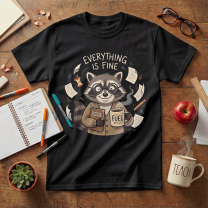 Everything Is Fine Teacher Tee